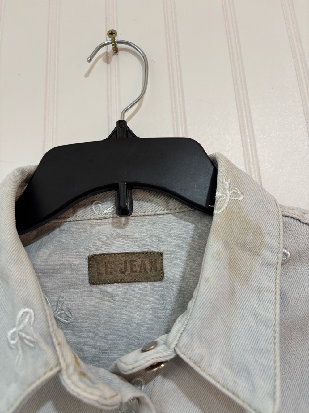 Cropped Light Blue Button-Front Jacket - Picture 7 of 10